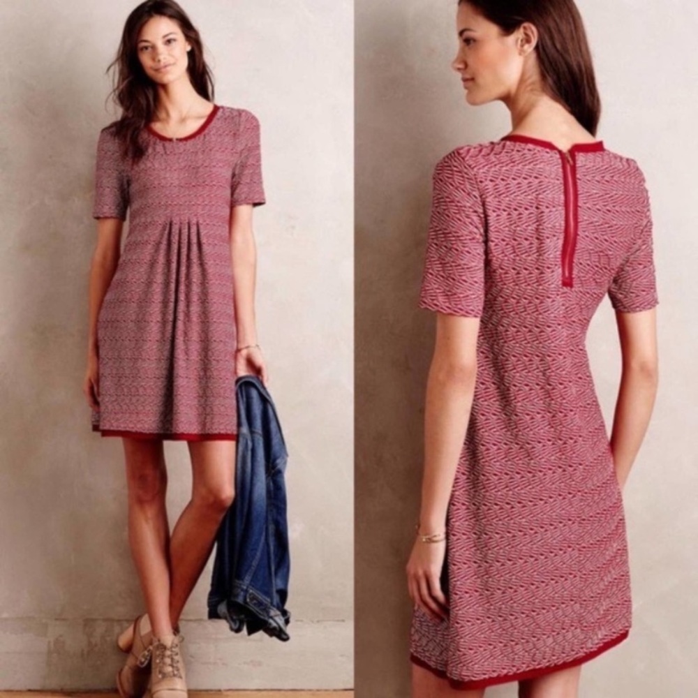 Anthropologie Maeve Short Sleeve Sheath Dress